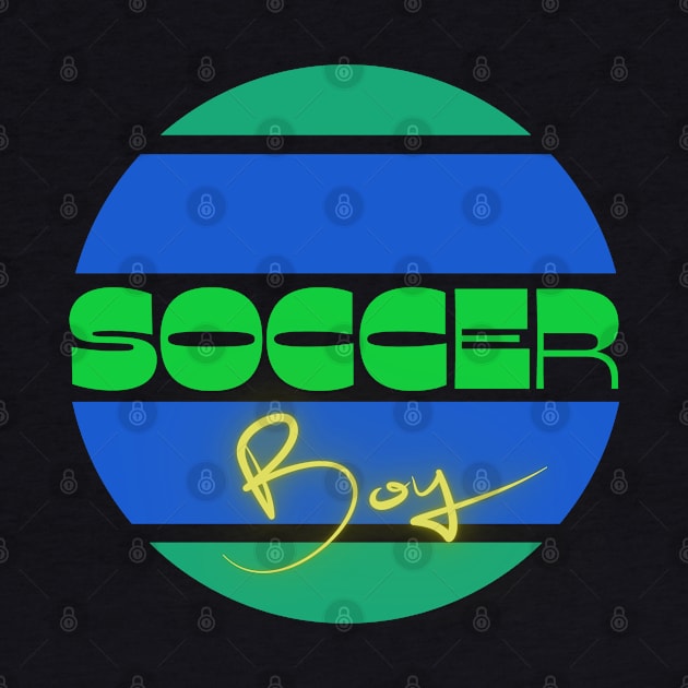 Soccer boy green blue sports design by Bailamor